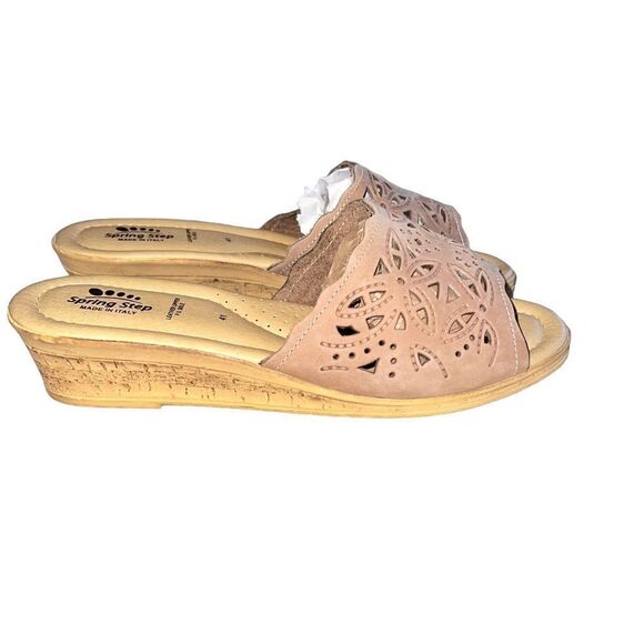 Spring Step women’s Estella Slide Sandal Made in  Italy Tan Size 41 US 10/10 1/2 - Picture 4 of 6